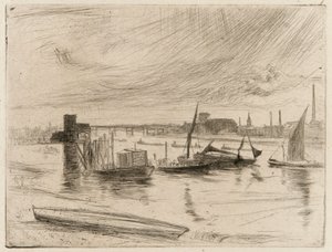 Amanecer en Battersea (Muelle de Cadogan) de James Abbott McNeill Whistler