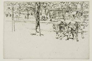 Boulevard Poissonnière, París de James McNeill Whistler