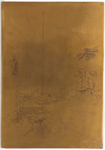 Placa de impresión cancelada para <em>El pequeño mástil</em> de James Abbott McNeill Whistler