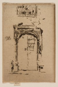 Puerta de la iglesia, Edgware de James Abbott McNeill Whistler