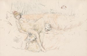 Figura drapeada, reclinada de James McNeill Whistler