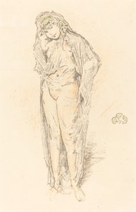 Figura drapeada, de pie