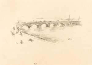 Tarde, Puente de Waterloo Pequeño de James Abbott McNeill Whistler