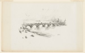 Tarde, Puente de Waterloo Pequeño de James Abbott McNeill Whistler