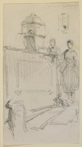 Figuras junto a una Fuente