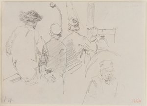 Cuatro hombres a bordo de un barco de James Abbott McNeill Whistler