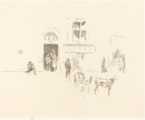 Puerta del escenario de Gaiety de James Abbott McNeill Whistler