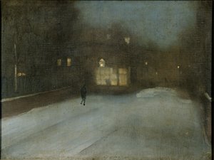 Gris y Oro - Nieve en Chelsea de James Abbott McNeill Whistler