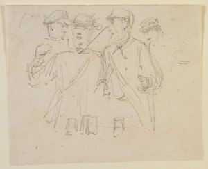 Grupo de cuatro hombres de James Abbott McNeill Whistler