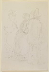 Grupo de tres figuras de pie de James Abbott McNeill Whistler