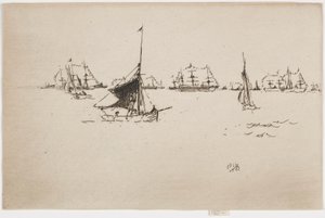 La flota de Su Majestad: Tarde de James Abbott McNeill Whistler