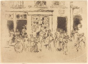 Calle Alta, Bruselas de James Abbott McNeill Whistler