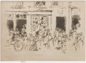 Calle Alta, Bruselas de James Abbott McNeill Whistler