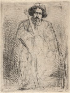 J. Becquet, escultor (The Fiddler), from the Thames Set (Una serie de dieciséis aguafuertes de escenas en el Támesis y otros temas) de James Abbott McNeill Whistler