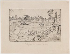 Paisaje con caballos de James Abbott McNeill Whistler
