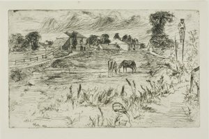 Paisaje con caballos de James Abbott McNeill Whistler