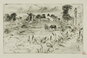 Paisaje con caballos de James Abbott McNeill Whistler