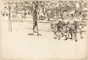 El Boulevard Poissonnière de James Abbott McNeill Whistler
