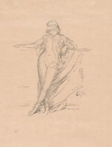 Pequeña figura drapeada, inclinada de James Abbott McNeill Whistler