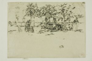 Pequeña terraza, Jardines de Luxemburgo de James Abbott McNeill Whistler