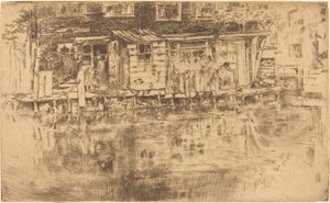 Casa larga - Tintorería - Ámsterdam de James Abbott McNeill Whistler
