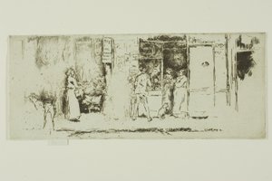 Puesto de periódicos, Rue de Seine de James Abbott McNeill Whistler