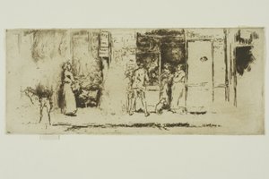 Puesto de Periódicos, Rue de Seine de James Abbott McNeill Whistler