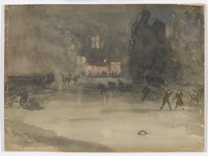 Nocturno: Ámsterdam en invierno de James Abbott McNeill Whistler
