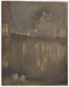 Nocturno: Gris y Oro–Canal, Holanda de James Abbott McNeill Whistler