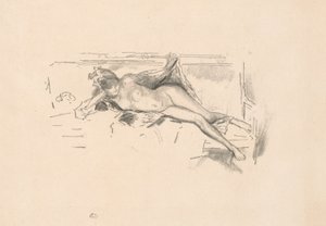 Modelo desnudo, reclinado