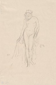 Modelo desnudo, de pie de James Abbott McNeill Whistler