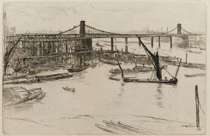 Viejo Puente de Hungerford de James Abbott McNeill Whistler