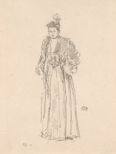 Estudio de retrato: Señorita Charlotte R. Williams de James Abbott McNeill Whistler