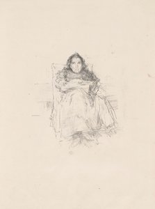 Estudio de retrato: Sra. Philip, No. 3 (recto) Estudio de retrato: Geneviève Mallarmé (verso) de James McNeill Whistler