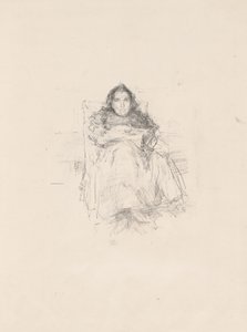 Estudio de retrato: Sra. Philip, No. 3 (recto) Estudio de retrato: Geneviève Mallarmé (verso) de James Abbott McNeill Whistler