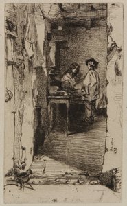 Recolectores de Trapos, Barrio Mouffetard, París de James Abbott McNeill Whistler
