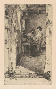 Recolectores de trapos, Quartier Mouffetard, París de James Abbott McNeill Whistler