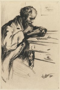 Riault (El grabador en madera) de James Abbott McNeill Whistler