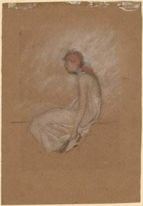 Mujer sentada con cabello rojo de James Abbott McNeill Whistler