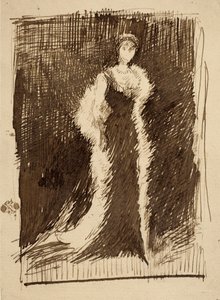 Boceto después de "Arreglo en negro: Lady Meux" de James McNeill Whistler