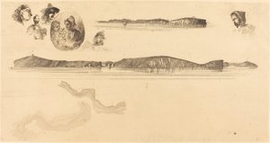 Croquis en la placa de la encuesta costera