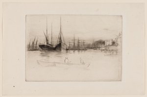 Barcos de vapor frente a la Torre de James Abbott McNeill Whistler