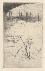 cisne e iris de James Abbott McNeill Whistler