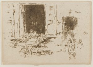 El Barrow - Quartier des Marolles, Bruselas de James Abbott McNeill Whistler