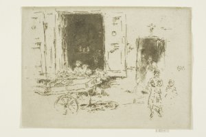 El barrio - Quartier des Marolles, Bruselas de James Abbott McNeill Whistler