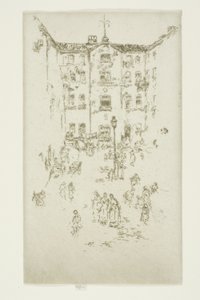 El patio, Bruselas de James Abbott McNeill Whistler