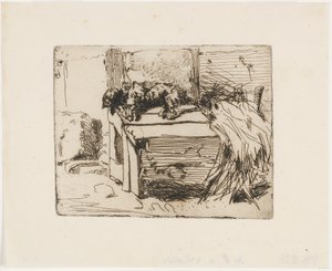 El perro en la perrera de James Abbott McNeill Whistler