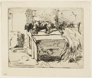 El perro en la perrera de James Abbott McNeill Whistler