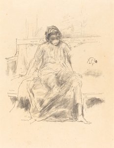 La figura drapeada, sentada de James Abbott McNeill Whistler