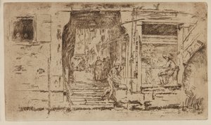 La tienda de pescado, Venecia de James Abbott McNeill Whistler